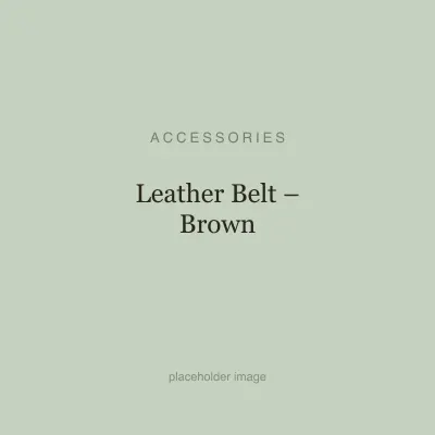 Leather Belt – Brown
