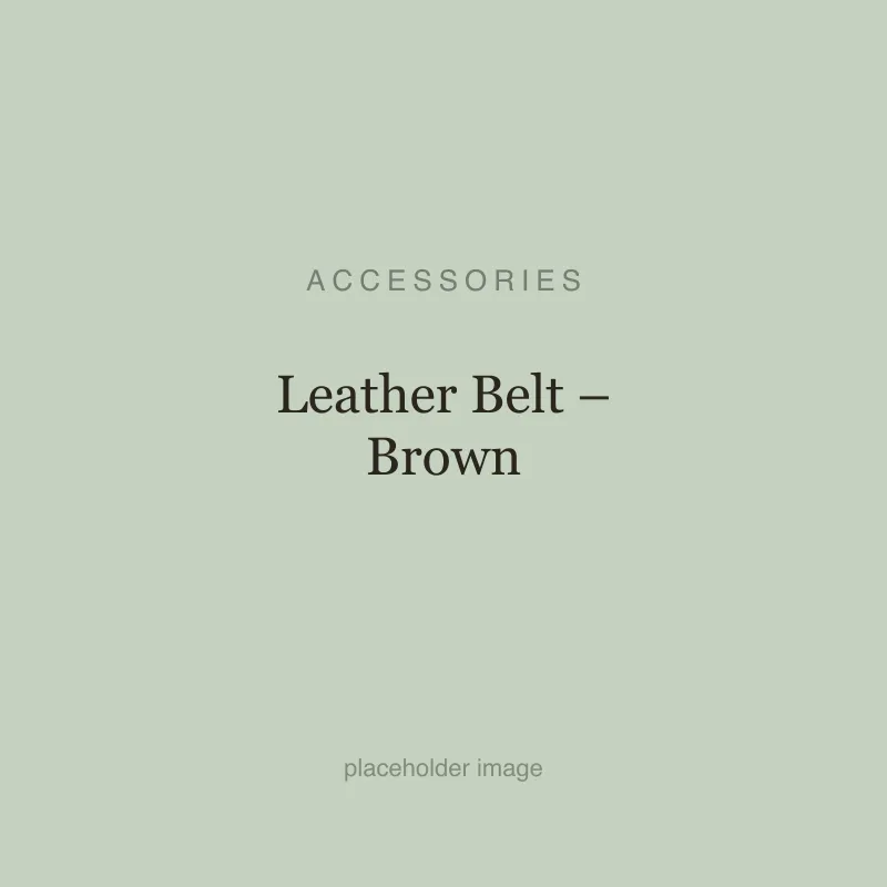 Leather Belt – Brown