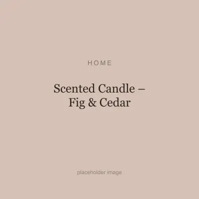 Scented Candle – Fig & Cedar