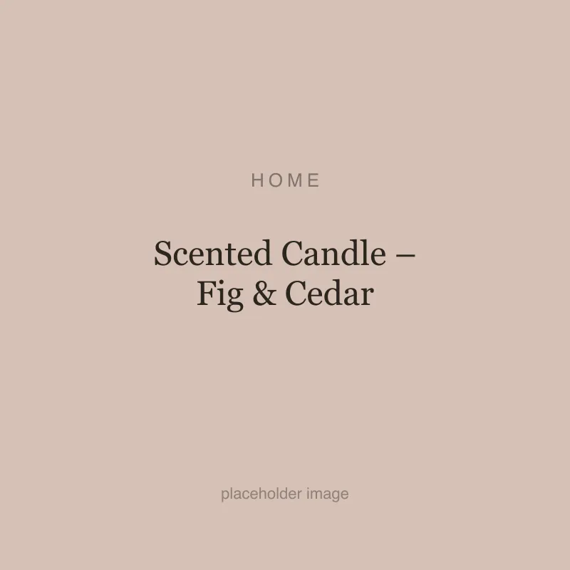Scented Candle – Fig & Cedar