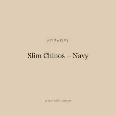 Slim Chinos – Navy