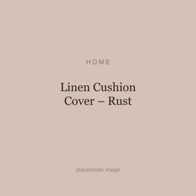 Linen Cushion Cover – Rust