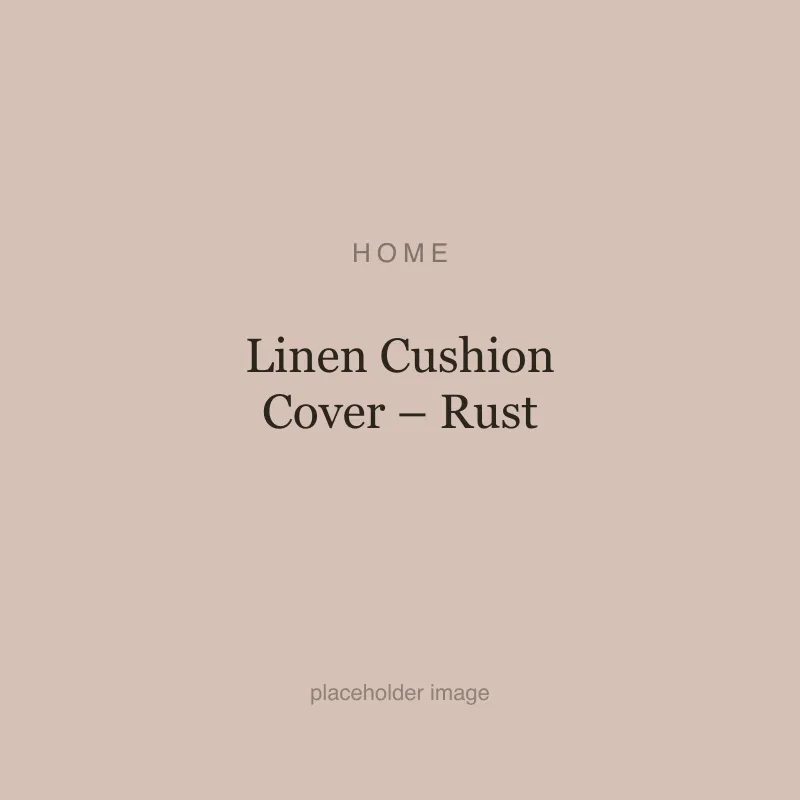Linen Cushion Cover – Rust