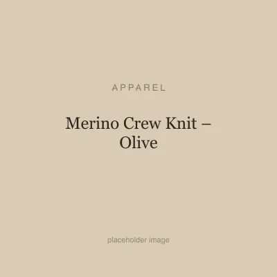 Merino Crew Knit – Olive