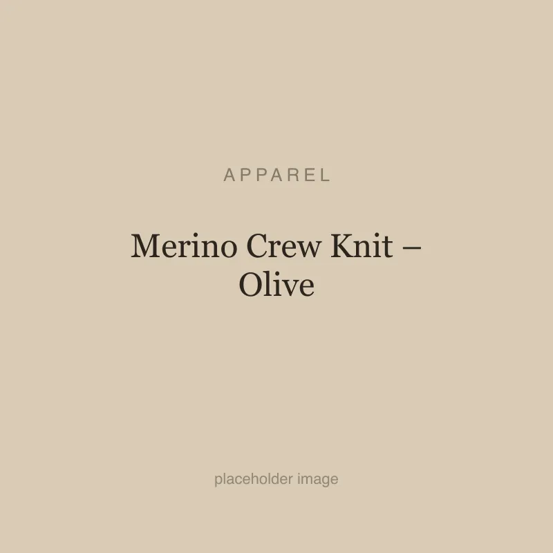 Merino Crew Knit – Olive