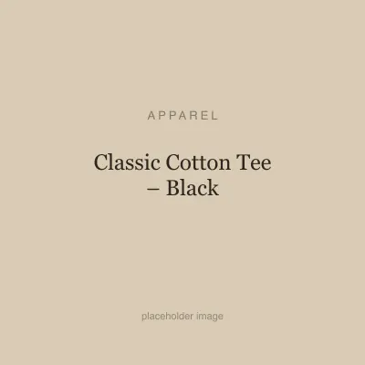 Classic Cotton Tee – Black