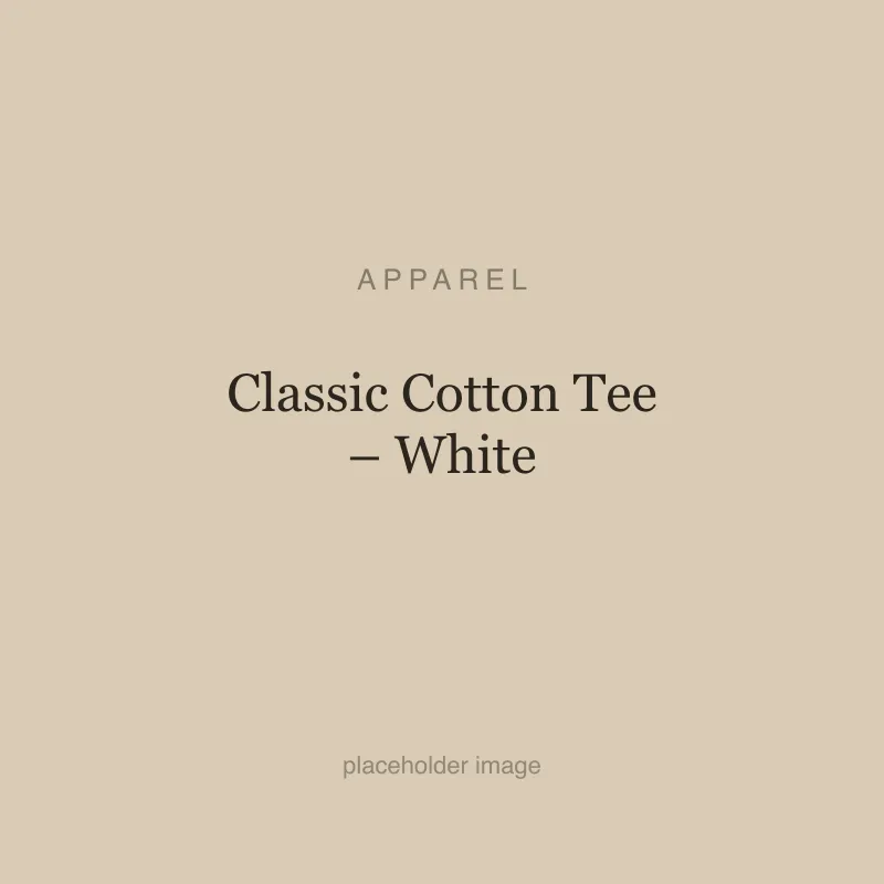 Classic Cotton Tee – White