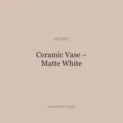 Ceramic Vase – Matte White