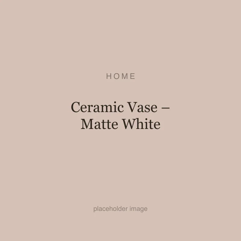 Ceramic Vase – Matte White