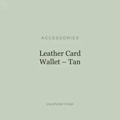 Leather Card Wallet – Tan