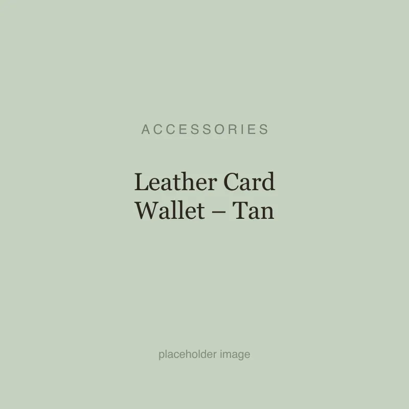 Leather Card Wallet – Tan
