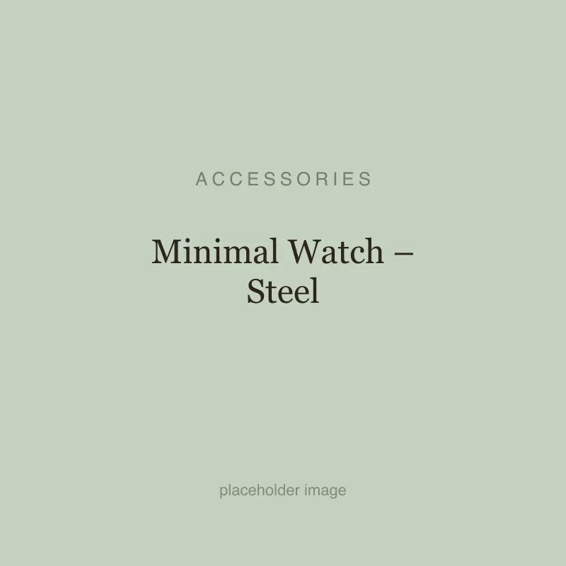 Minimal Watch – Steel
